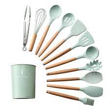 Jogo De Utensílios De Cozinha De Silicone (Kit 12 Peças)